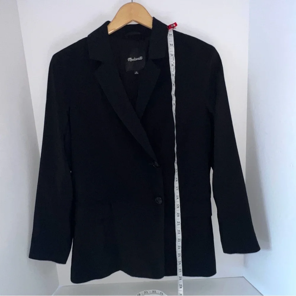 Madewell Jacket Relaxed‎ Fit Blazer in Softdrape True Black XS